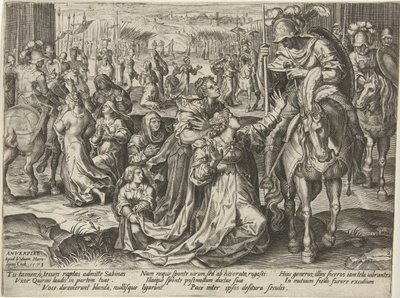 Riconciliazione tra Sabini e Romani da Pieter Jalhea Furnius