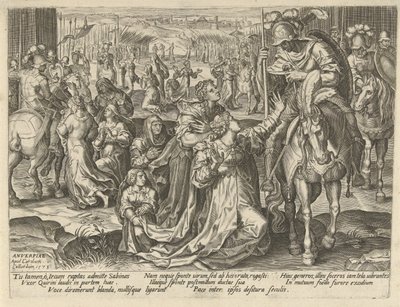 Riconciliazione tra Sabini e Romani (Rappresentazioni della storia romana) da Pieter Jalhea Furnius
