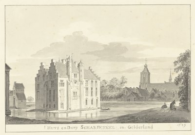La casa e il villaggio di Scherpenzeel da Pieter Jan van Liender