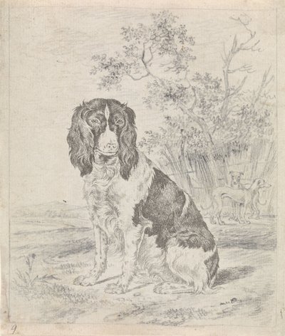 Cane da caccia seduto da Pieter Janson