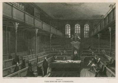 Interno della Camera dei Comuni, Westminster, Londra da Pieter Jansz. Quast