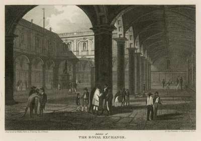 Interno della Royal Exchange, Londra da Pieter Jansz. Quast