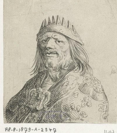 Busto ritratto di un re da Pieter Jansz Quast