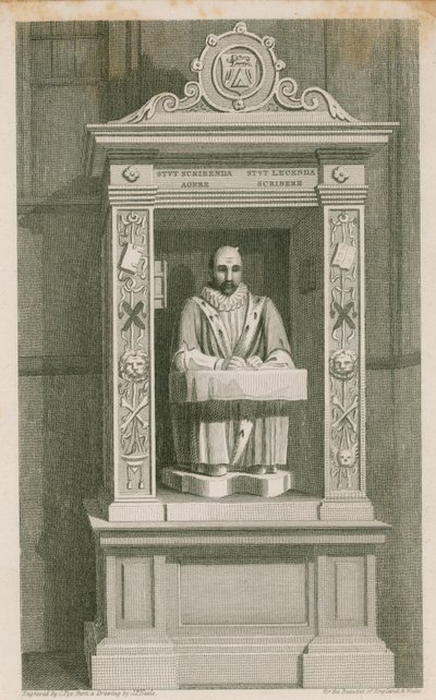 Monumento di Stow, St Andrew Undershaft, Leadenhall Street, Londra da Pieter Jansz. Quast
