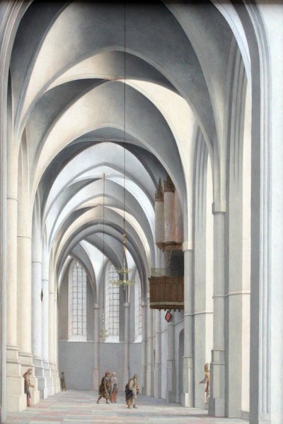Vista nel deambulatorio di San Bavo a Haarlem da Pieter Jansz. Saenredam
