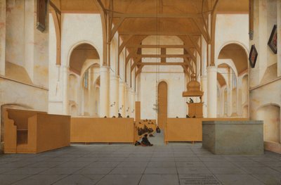 Interno della chiesa di Sint-Odulphuskerk ad Assendelft da Pieter Jansz Saenredam