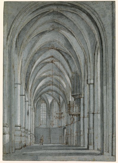 Ambulatorio sud di Sint Bavokerk, Haarlem da Pieter Jansz Saenredam