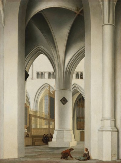 Coro della chiesa di San Bavone a Haarlem da Pieter Jansz Saenredam