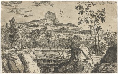 Paesaggio montuoso con cascata da Pieter Langendijk (I)
