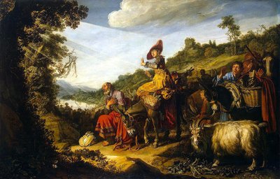 Abramo sulla strada per Canaan da Pieter Lastman