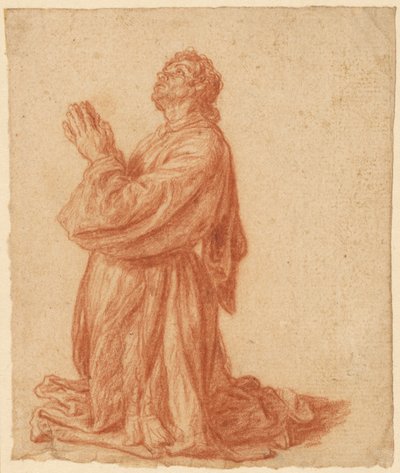 Studie eines knienden Mannes da Pieter Lastman