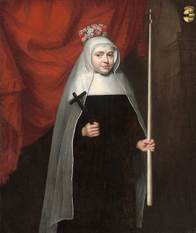 Ritratto di una suora con un crocifisso e una candela da Pieter Leermans
