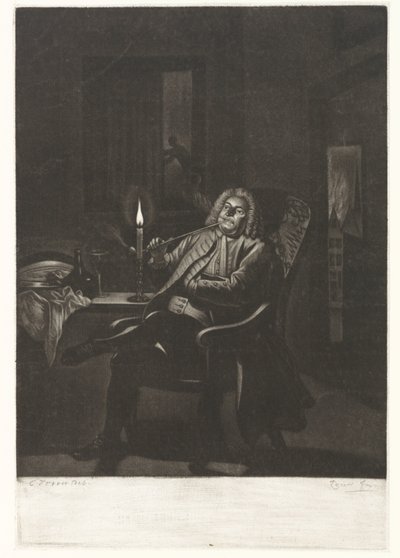 Uomo che fuma la pipa da Pieter Louw