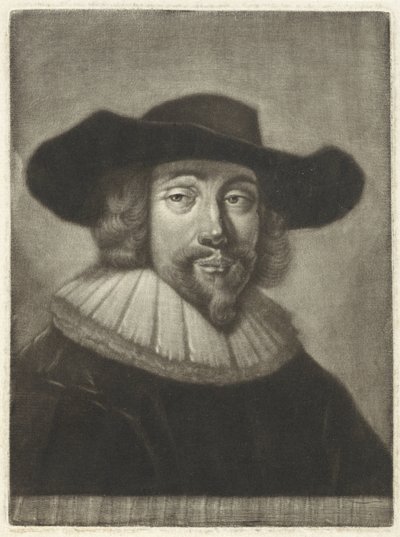 Ritratto di un uomo con cappello e colletto da Pieter Louw