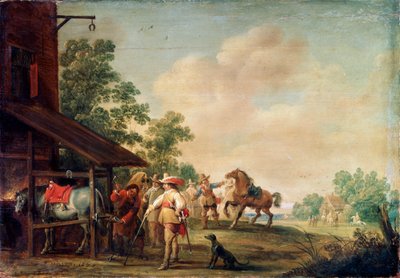 Una fucina, 1648 da Pieter Meulener