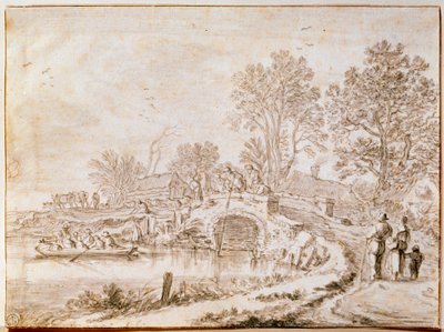 Ponte su un canale nel mese di maggio da Pieter Molijn