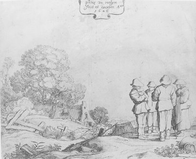 Tre contadini e una donna da Pieter Molijn