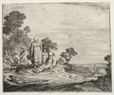 Paesaggio con contadini, 1626 da Pieter Molyn