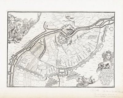 Mappa di Narva nel 1700 da Pieter Mortier