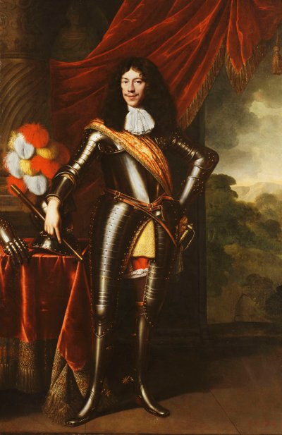 Ritratto di un Gentiluomo, possibilmente un membro degli Hohenzollern, a figura intera, in armatura da Pieter Nason