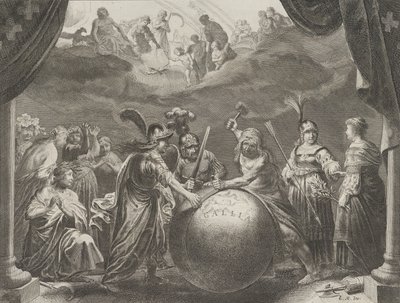 Tavola 12: Allegoria sulla discordia in Francia, da Caspar Barlaeus, Medicea Hospes da Pieter Nolpe