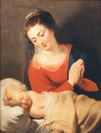 La Vergine che adora il Bambino dormiente da Pieter Paul Rubens