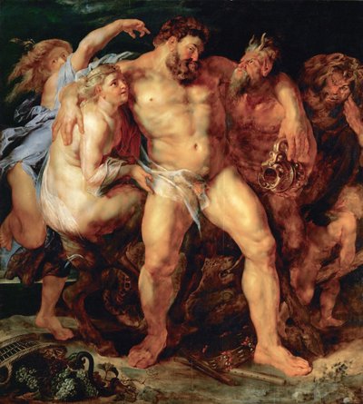 Ercole ubriaco, guidato da una Ninfa e un Satiro, ca 1614 da Peter Paul Rubens