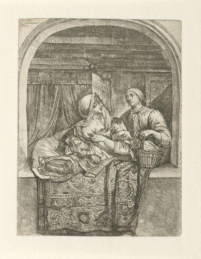 Donna che allatta il suo bambino da Pieter Peutemans