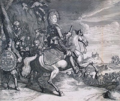 Ritratto equestre di Alexander Danilovich Menshikov, c. 1707 da Pieter Pickaert