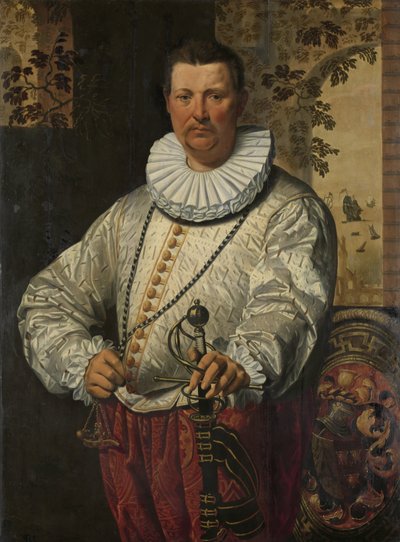 Ritratto di un ammiraglio della flotta olandese da Pieter Pietersz. (I) (circle of)