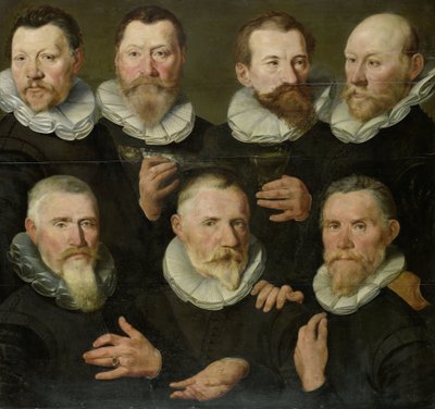 La compagnia del capitano Pieter Dircksz Hasselaer e del tenente Jan Gerritsz Hooft, Amsterdam da Pieter Pietersz. (I) (circle of)