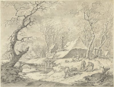 Paesaggio invernale con fattoria da Pieter Pietersz. Barbiers