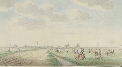 Veduta di Kampen dal lato della terra da Pieter Remmers