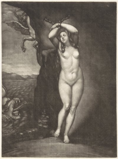 Andromeda incatenata alla roccia da Pieter Schenk (I)