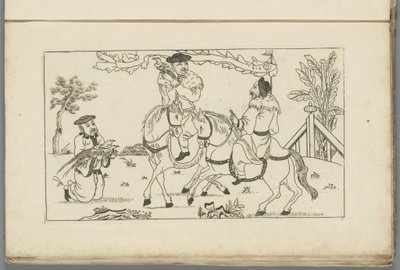 Paesaggio cinese con due cavalieri da Pieter Schenk (II)