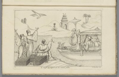 Gita in barca dopo un matrimonio cinese (Der Sineser lust Schiffarth nach dem hochzeit gehalten, Chinese gebruiken) da Pieter Schenk (II)