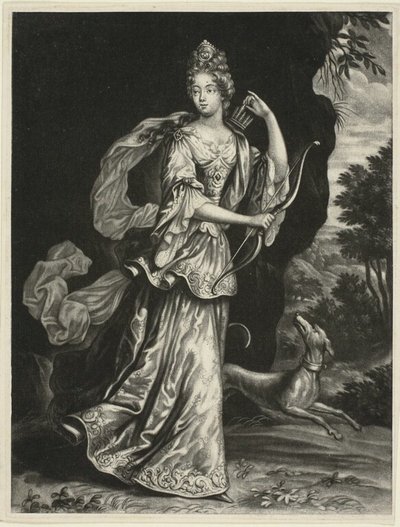 Anne Catharine Mouy, contessa di Broglia, nel ruolo della dea Diana da Pieter Schenk