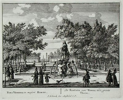 La fontana di Venere in un grande giardino, da 