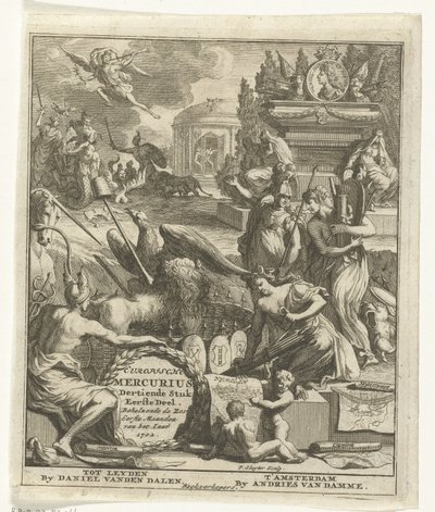 Frontespizio per il Mercurio Europeo del 1702 da Pieter Sluyter