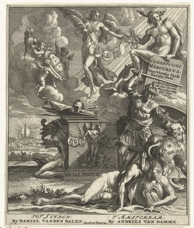 Pagina del titolo per: Europische Mercurius Veertiende Stuk Eerste Deel, 1703 da Pieter Sluyter