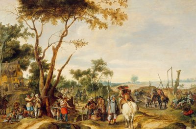 Soldati accampati da Pieter Snayers