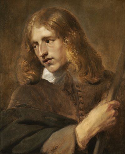Un giovane che tiene un bastone, 1640 da Pieter Soutman