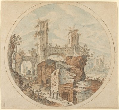 Viaggiatori tra le Rovine Romane da Pieter Stevens