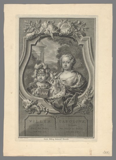 Ritratto di Guglielmo V, principe di Orange-Nassau, e Carolina, principessa di Orange-Nassau da Pieter Tanjé