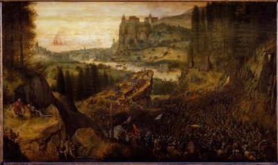 Battaglia tra Filistei e Israeliti: Saul e il suo scudiero si gettano sulla loro spada da Pieter Bruegel the Elder