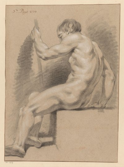 Nudo maschile seduto, visto di lato (3º premio 1770) da Pieter Wagenaar (II)