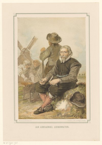 Costruttore di mulini Jan Adriaanszoon Leeghwater al lavoro da Pieter Wilhelmus van de Weijer