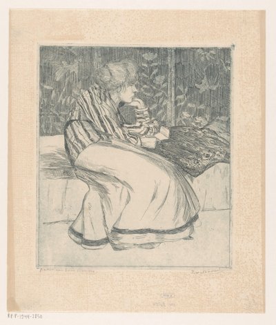 Ritratto di Saar Wouters da Pieter Willem van Baarsel (signed by artist)
