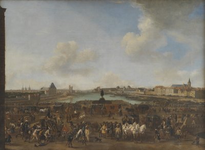 Veduta di Parigi vista da Place Dauphine da Pieter Wouwerman