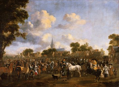 Fiera dei cavalli a Valkenburg, 1675 da Pieter Wouwermans or Wouwerman